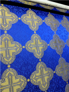 Dark Blue-Gold Brocade Fabrics