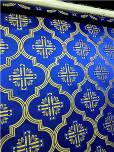 Dark Blue-Gold Brocade Fabrics