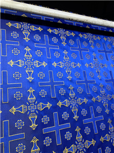 Dark Blue-Gold Brocade Fabrics