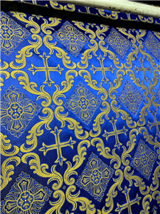 Dark Blue-Gold Brocade Fabrics