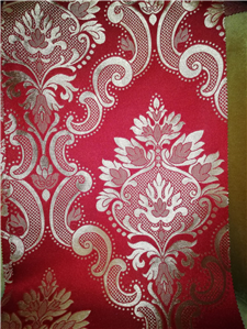 Claret Red-Silver Brocade Fabrics