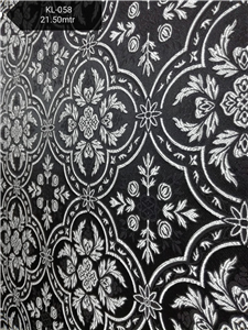 Black-Silver Brocade Fabrics