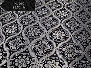 Black-Silver Brocade Fabrics