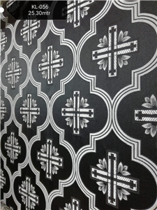 Black-Silver Brocade Fabrics