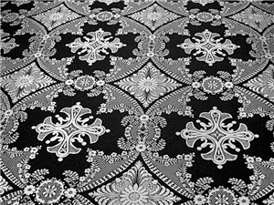 Black-Silver Brocade Fabrics