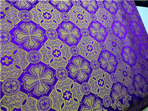 Purple-Gold Brocade Fabrics