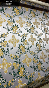 WHITE/GREEN/GOLD Brocade Fabrics