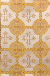 White-Gold Brocade Fabrics