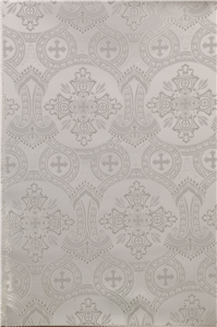 White-Silver Brocade Fabrics