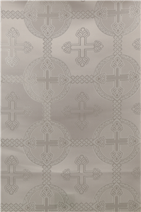 Λευκό - Ασημί Μπροκάρ Ύφασμα