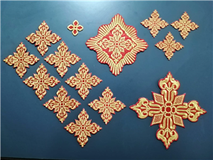 Red-Gold Cross Set