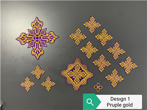 Purple-Gold Cross Set