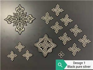 Black-Silver Cross Set