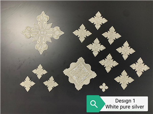 White-Silver Cross Set