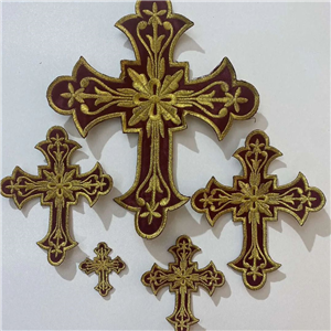 Claret Red-Gold Cross Set