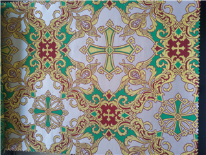 BORDEAUX-GOLD-L.GREEN Metallic Fabric