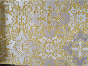 WHITE-GOLD-SİLVER Metallic Fabric