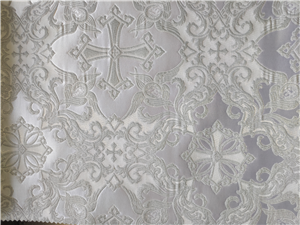 White-Silver Metallic Fabric