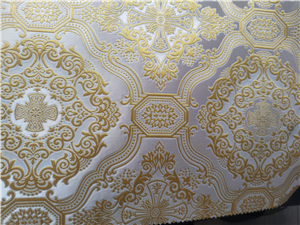 White-Gold Metallic Fabric