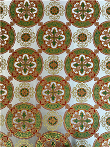 BORDEAUX-GOLD-L.GREEN Metallic Fabric