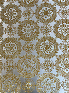 White-Gold Metallic Fabric
