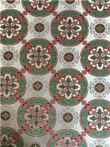 D.GREEN-SİLVER-RED Metallic Fabric