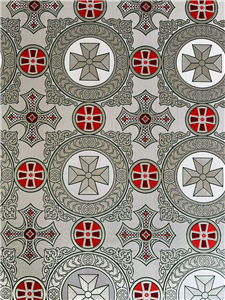 D.GREEN-SİLVER-RED Metallic Fabric