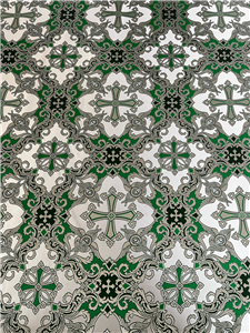 SİLVER GREEN Metallic Fabric