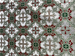 SİLVER BURGUNDY Metallic Fabric