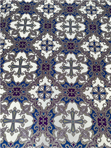 SİLVER BLUE Metallic Fabric