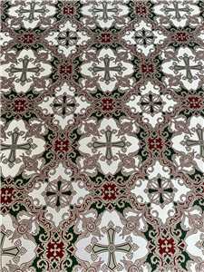 SİLVER DARK GREEN Metallic Fabric