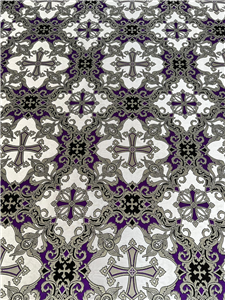 SİLVER PURPLE Metallic Fabric