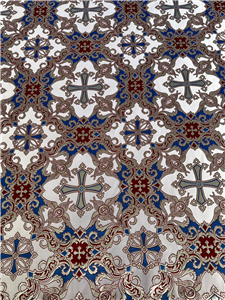 BORDEAUX-SİLVER-BLUE Metallic Fabric